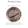 Hdtyyln 1Pcs Round Recessed Pull, Recessed Door Knob, Cabinet Round