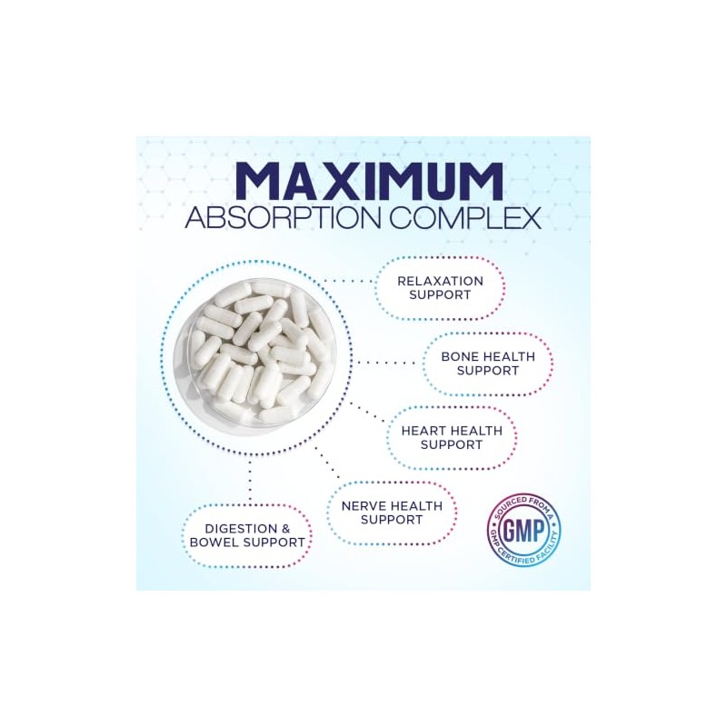 Health Nutrition Naturals C?psulas de Complejo de Magnesio de 500