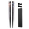 Haosell 2 Pairs Set Chopsticks Black + 2 Pieces Chopsticks