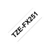 Brother TZe-FX251 Labelling Tape Cassette, Black on White, 24mm (W)