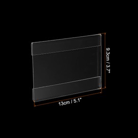 PATIKIL 3.5x5 Wall Mount Acrylic Sign Holder, 12Pcs Advertisement Display Frame with Tape Adhesive for Office Home Store Restaurant, Clear