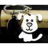 MY STAGE Keychain Key Ring Dog Dog Metal Silver Swinging