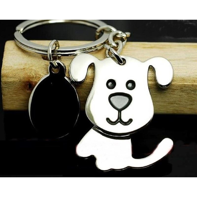 MY STAGE Keychain Key Ring Dog Dog Metal Silver Swinging