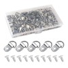 100 Pcs D Rings for Picture Hanging, D Rings, D
