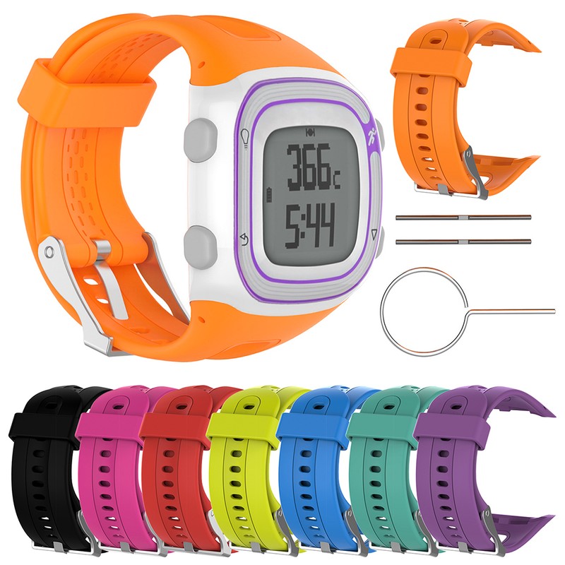 Adjustable Soft Silicone Replacement Wrist Watch Strap with Tool Pins