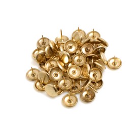 Design61 50 x Carpet Nails, Carpet Nails, Diameter 15 x 13 mm, Brass-Plated Iron