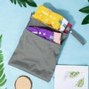 ALVABABY 6pcs Cloth Diaper Covers &1 Wet Dry Bag, Washable
