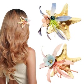 CATOR 2 Stück Haarklammer Blume, Haarspangen Damen, Niedliche Blumenförmige für Frauen Mädchen Haarstyling Zubehör, Flower Hair Clip für Dickes Haar