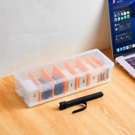 PGTDCAMU Cable Organizer Storage Box with 16 Cable Ties,Charger Cable Cord Storage Organizer,Power Cord Organizer for Office,Home,Desk Accessories Storage Stationery Supplies 1 PACK