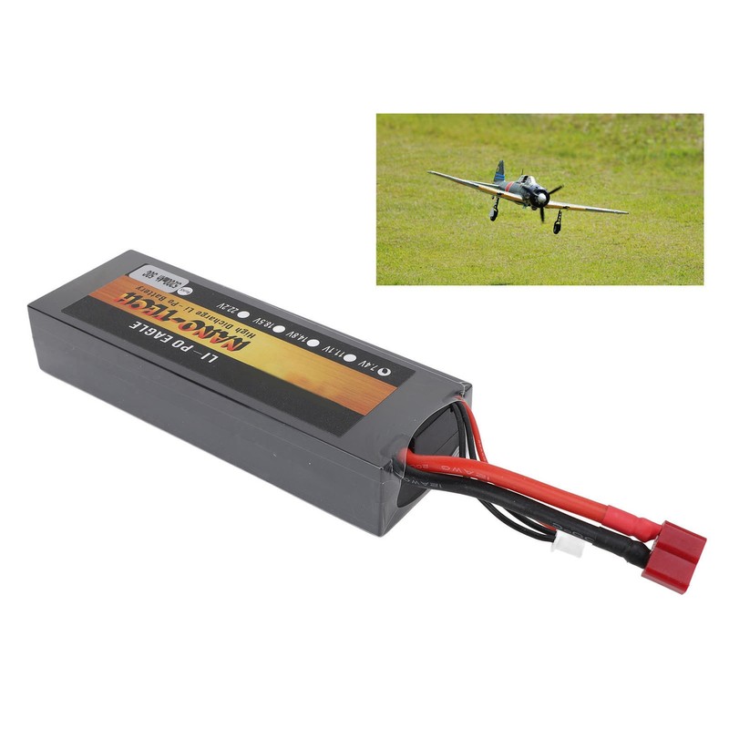 7.4V Lipo Battery 5200mAh 2S 50C Hard Case Lithium Polymer