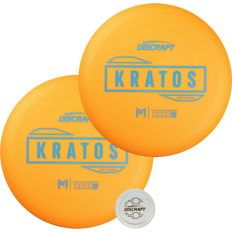 Discraft Soft Kratos 2-Pack | Matching Orange Putters - Varied