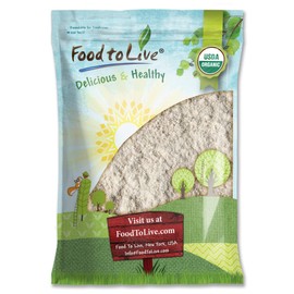 Food to Live Organic Amaranth Flour, 8 Pounds - Non-GMO, Fine Meal, Whole Grain Flour, Stone-Ground, Kosher, Vegan, Bulk Powder, High in Fiber Great for Flour Blend. Perfect for Baking, as Thickener.