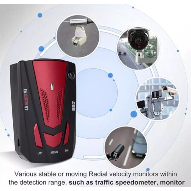 Unbranded 16-Band 360° Vehicle Radar Detector Full-Frequency Speed Radar Warning
