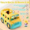 PLAY Yellow School Bus Toy for Toddlers with Figures and