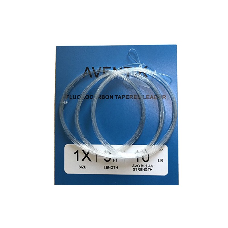 3 PC Pack Pro Looped Aventik Premium Fluorocarbon Tapered Leader