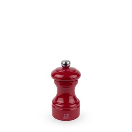 Peugeot Bistro 4-Inch Salt Mill - Adjustable Grinding, Durable Stainless Steel Mechanism, Beechwood Craftsmanship, Pre-Filled with Rock Salt, Ideal for Everyday Cooking (Passion Red)