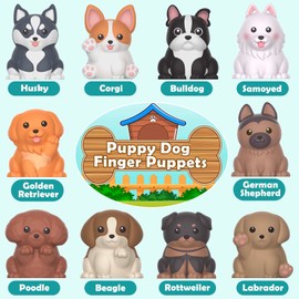 Aigybobo Learning Toys for Toddlers 1 2 3 Year Old, 20 Pcs Pet Dog Toys for Kids, Montessori Counting Matching Sorting Fine Motor Educational Playset, Puppy Gifts for Baby Boys Girls Age 12-18 Months