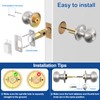 AEEKEL 10 Pack Privacy Door Knob, Brushed Nickel Door Knobs
