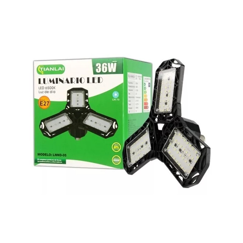 CL Lampara Luz Led Forma De Ventilador