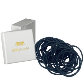 HAARallerliebst® Pack of 30 Thin Hair Bobbles Colour Black, 1.5 mm Metal-Free Ponytail Bobbles for Women, Girls & Men Including Box for Storage for Hair Accessories, Hair Scrunchies & Hair Bands