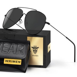 Wrimen Reverse Aviator Sunglasses Polarized for Men and Women with UV Protection Designer Style
