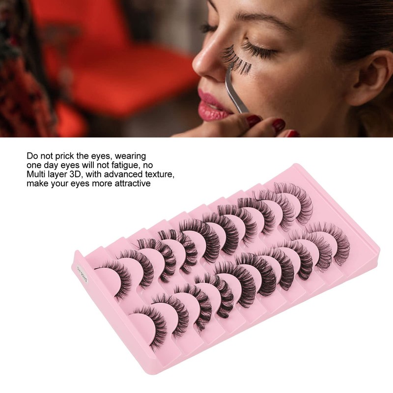 10 Pares de Pestañas Postizas, DD Curl Look Wispy Cat
