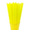 200PCS 10.2 Inches Disposable Decorative Yellow Plastic Straws for Birthday
