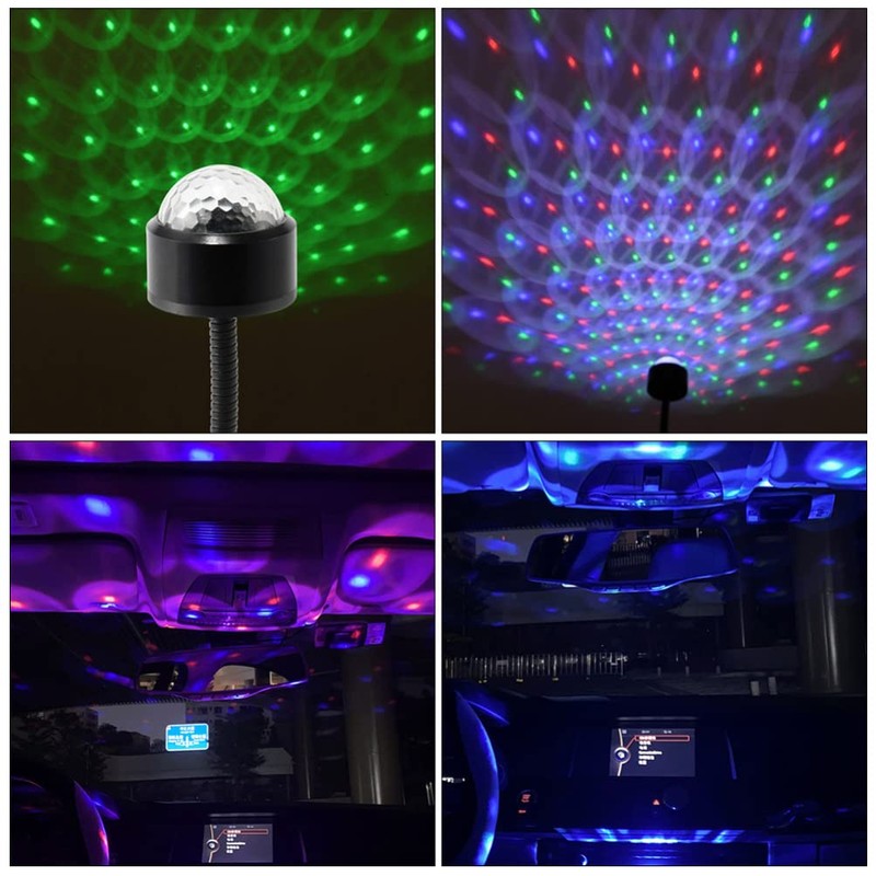 SOLUSTRE Led Projector Lights Disco Lamp for Car USB Light
