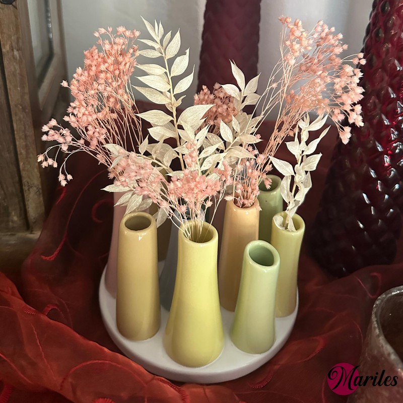 Mariles Vases Set on Base Flower Vases Flower Pot Table