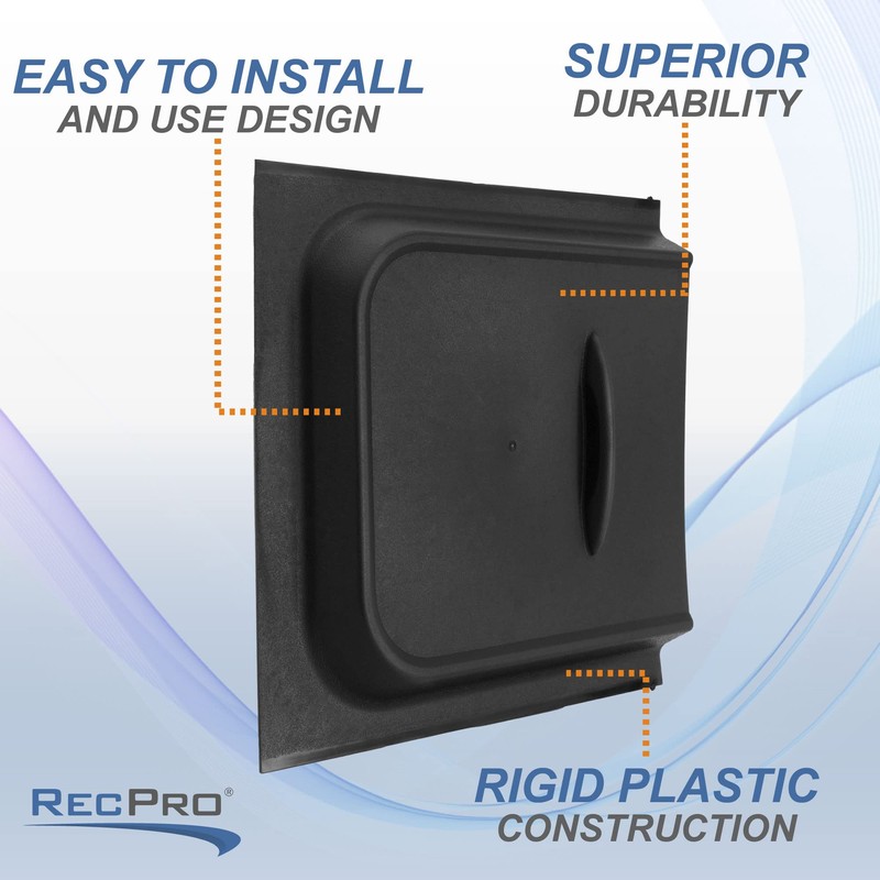 RecPro RV Black Plastic Screen Door Slider Bubble | 12"