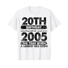 20 Year Old Gifts Vintage 2005 Limited Edition 20th Birthday T-Shirt