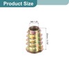sourcing map 60Pcs Threaded Inserts, M8-1.25x20 Zinc Alloy Hex-Flanged Nut