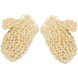 Guantes Exfoliantes de Baño de Sisal Natural Reutilizables para Cuerpo Ducha y Spa con Manual para Limpieza Profunda y