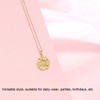 Pendant Necklace 925 Silver Sunflower Shape Gold Exquisite Shiny Elegant