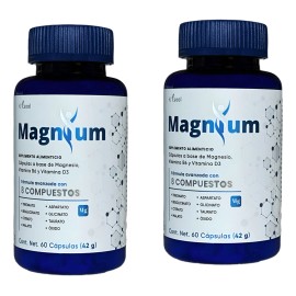Magnesio De Alta Eficacia, Magnium (2 Pack) Premium.