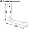 CONNEX DY222017 170 x 150mm 20Kg Zinc Plated Rims Hook