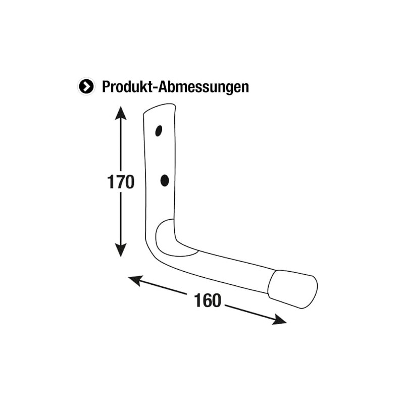 CONNEX DY222017 170 x 150mm 20Kg Zinc Plated Rims Hook