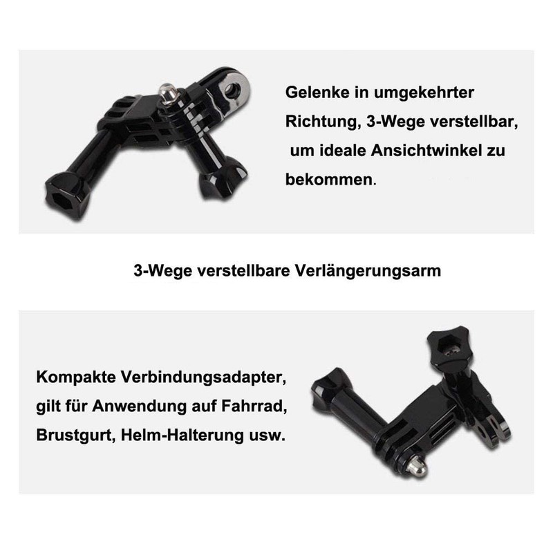 ShipeeKin 3-Way Adjustable Extension Arm Swivel Straight Joints Bracket Long