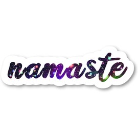 Namaste - Inspirational Quotes Galaxy Stickers Window Truck Car Vinyl Bumper Sticker Decal 5''