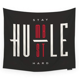 HGOD DESIGNS Quote Tapestry Wall Hanging Stay Humble Hustle Hard' Phrase Poster Room Decorative Wall Tapestry for Men/Women/Girl/Boy Polyester 60"X40"