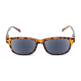 Retro Square Reading Sunglasses in Tortoise with Smoke Lenses by Readers.com | The Key West | +1.00