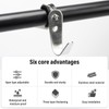 DOVORSY Tube Rod Hooks,Stainless Steel Adjustable J Hooks, for 0.71"-1.26"