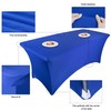 Ocves Stretch Tablecloth 6ft Spandex Table Covers Polyester Fitted Rectangular