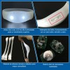 14 Pulsera Led Blanco Audiorítmica Para Fiestas 20 Cm Bodas