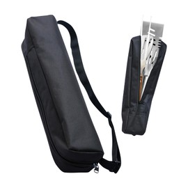 XuYelora Grill Tool Storage, Grill Utensil Storage Bag, Grilling BagsFoldable Grilling Hardware & Tools BBQ Bag, Oxford Cloth, for Camping and Hiking BBQ(COLOR:black)