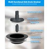 Hibbent Upgraded 3 in 1 Kitchen Sink Drain Strainer and