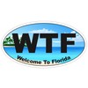 Generic WTF Welcome to Florida Oval Bumper Sticker D7168