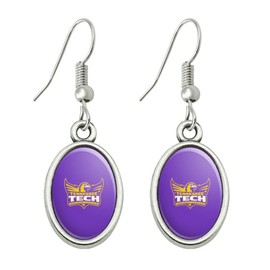 Tennessee Technological University Primary Logo Novelty Dangling Drop Oval Charm Earrings