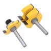 Tongue and Groove Router Bit Set, 8mm Shank Tongue and