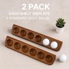 2 Pack Wooden Golf Ball Display Case, Display 12 Standard